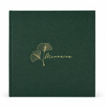 Album foto premium memories, 500 fotografii 10x15, buzunare individuale, coperta verde cu imprimeu auriu