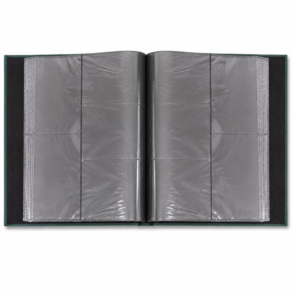 Album foto premium memories, 500 fotografii 10x15, buzunare individuale, coperta verde cu imprimeu auriu