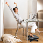 Suport ergonomic pentru picioare, antiderapant, inaltime reglabila, postura comoda birou
