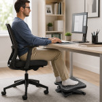 Suport ergonomic pentru picioare, antiderapant, inaltime reglabila, postura comoda birou