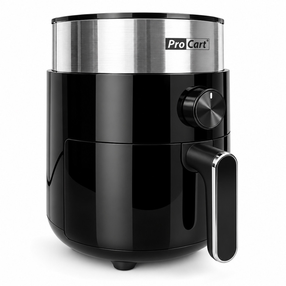 Friteuza cu aer cald airfryer 1200 w, capacitate 2.5 l, display digital led, procart