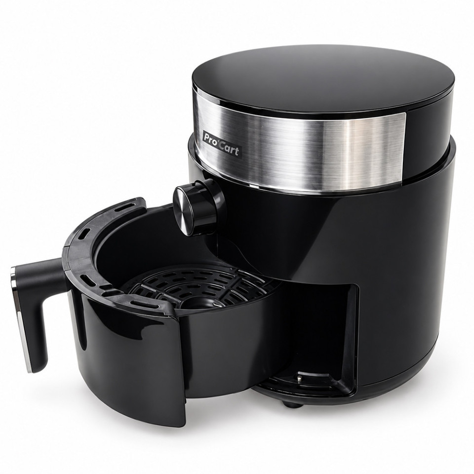 Friteuza cu aer cald airfryer 1200 w, capacitate 2.5 l, display digital led, procart