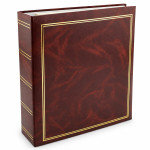 Album foto classic 23x28 cm, 200 fotografii diverse formate, 50 pagini autoadezive, tip caiet mecanic culoare visiniu