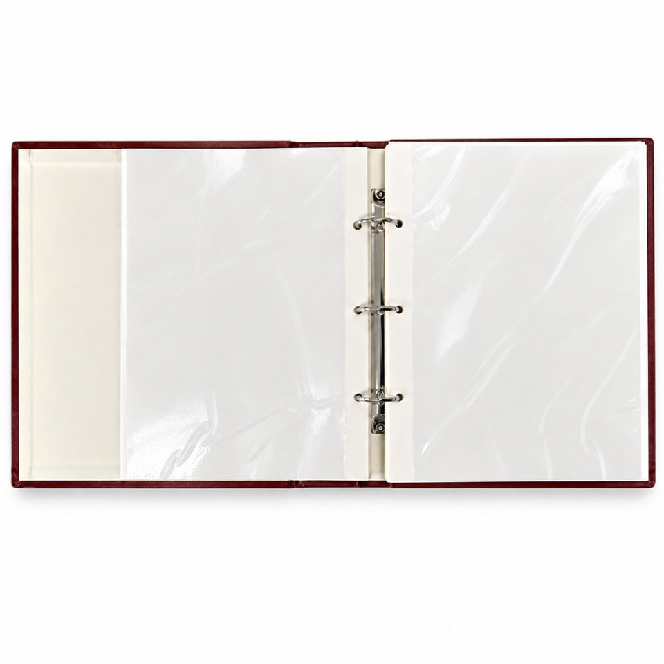 Album foto classic 23x28 cm, 200 fotografii diverse formate, 50 pagini autoadezive, tip caiet mecanic culoare visiniu