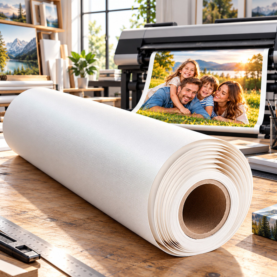 Rola foto textura canvas 610 mm , a1+,  24 inch, 18 metri, 250 g