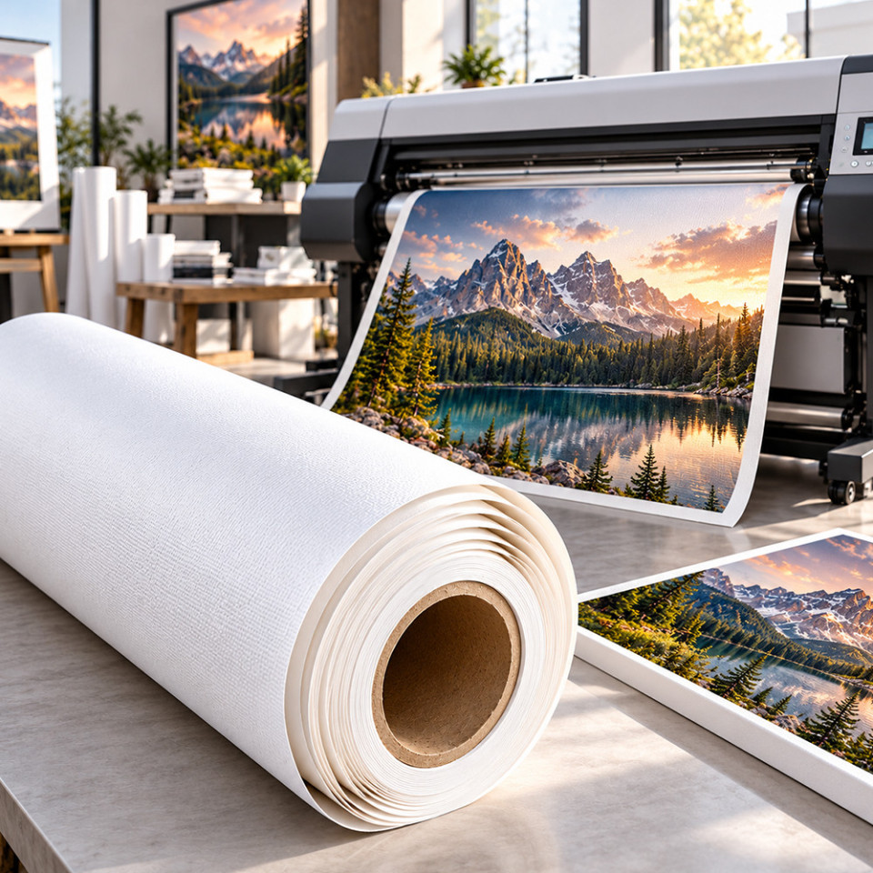 Rola foto textura canvas 610 mm , a1+,  24 inch, 18 metri, 250 g