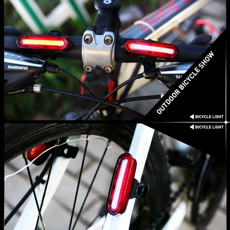 Stop bicicleta led cob, reincarcabil usb, 120 lm, 800mah, ipx5