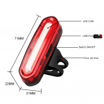Stop bicicleta led cob, reincarcabil usb, 120 lm, 800mah, ipx5