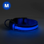 Zgarda luminoasa led, marimea m, 3 moduri de iluminare culoare albastru