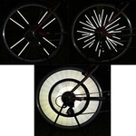 Ornamente reflectorizante pentru spite bicicleta, inaltime 7 cm, albe, set 12 bucati