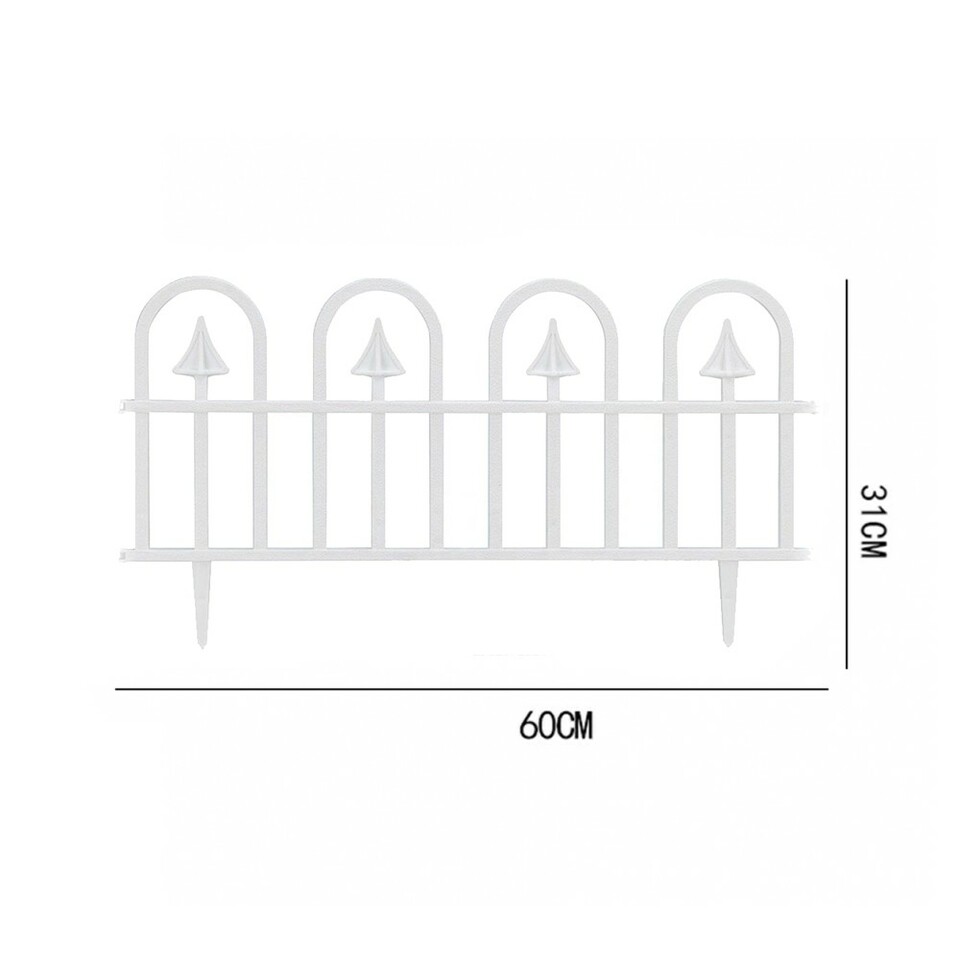 Gardulet pentru gradina, 60x31 cm, 4 segmente, posibilitate imbinare, pvc alb