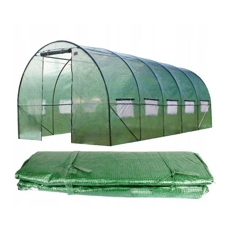 Folie protectie pentru solar de gradina, 8x3x2m, 10 ferestre, pe 140g/mp, filtru protectie uv