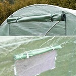 Folie protectie pentru solar 4x2.5x2 m, 8 ferestre cu plase anti-insecte, pe 140g/mp, verde