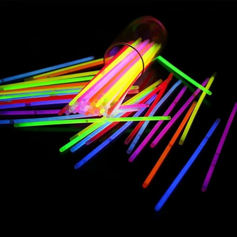 Betisoare bratari luminoase glow sticks, diverse culori, set 100 bucati culoare verde