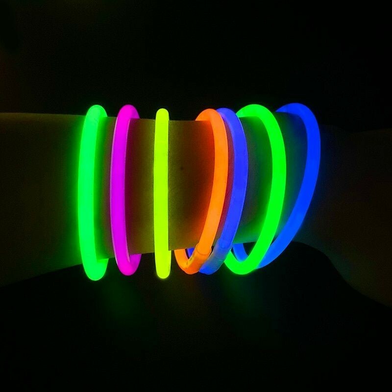 Betisoare bratari luminoase glow sticks, diverse culori, set 100 bucati culoare verde