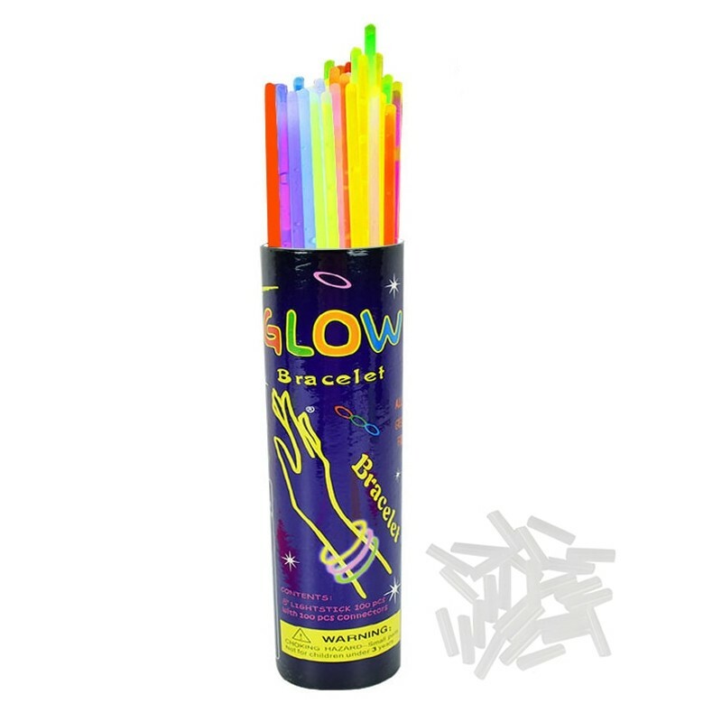 Betisoare bratari luminoase glow sticks, diverse culori, set 100 bucati culoare verde