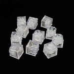 Cuburi de gheata luminoase cu led rgb, 2.7x2.7 cm, set 12 piese