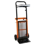 Carucior liza portabil cu 4 roti, suport sac de gunoi, pliabil, transport marfa maxim 80 kg