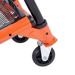 Carucior liza portabil cu 4 roti, suport sac de gunoi, pliabil, transport marfa maxim 80 kg