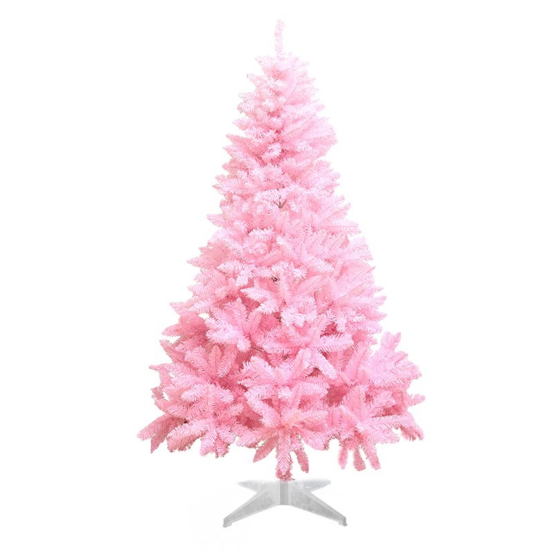 Brad artificial roz 180 cm – diametru 118 cm, 11 niveluri, 69 ramuri, 333 ace – aspect decorativ bogat