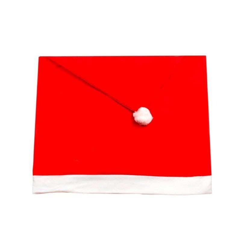 Husa scaun pentru craciun, marime universala, 60 x 50 cm, rosu alb