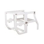 Scaun pliabil pentru copii, inaltator din lemn, 2 in 1 scaun si masa, learning tower